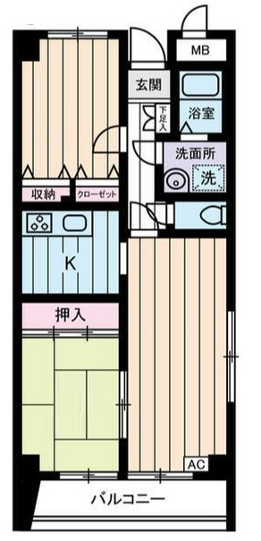 船橋市本町のマンションの間取り