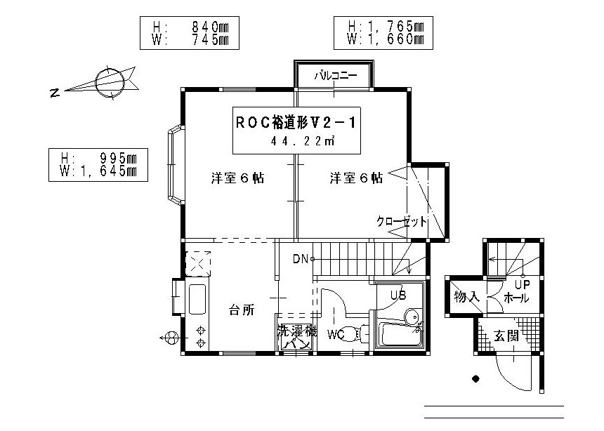 ＲＯＣ裕道形Vの間取り