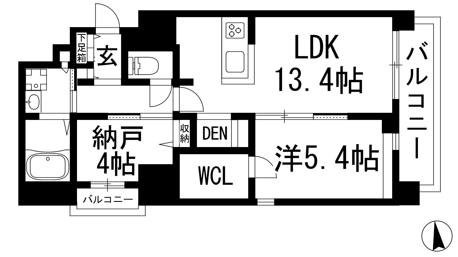 シャーメゾン川西中央の間取り