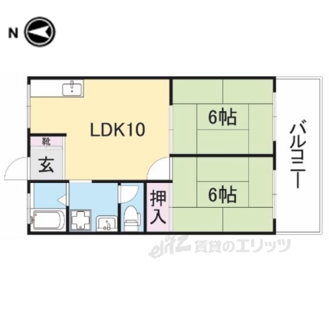 大和郡山市額田部北町のアパートの間取り