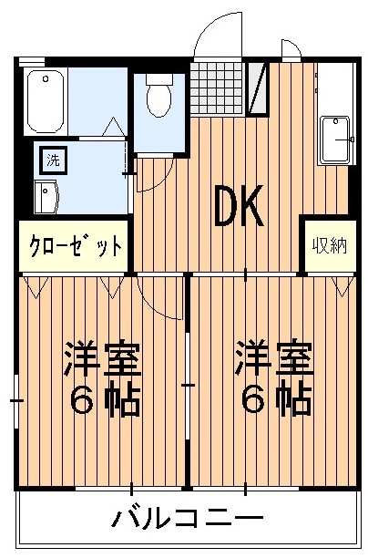 フィオーレ若松原Fの間取り