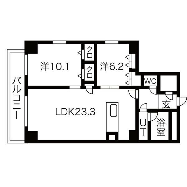 名古屋市中村区名駅南のマンションの間取り