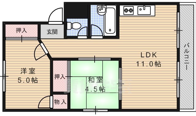 コーポ桃山の間取り