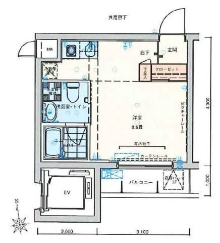 横浜市青葉区荏田町のマンションの間取り