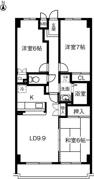 シャトー小沢の間取り