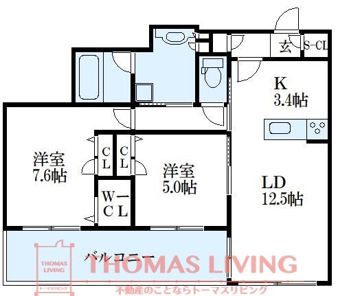 福岡市東区香椎照葉のマンションの間取り