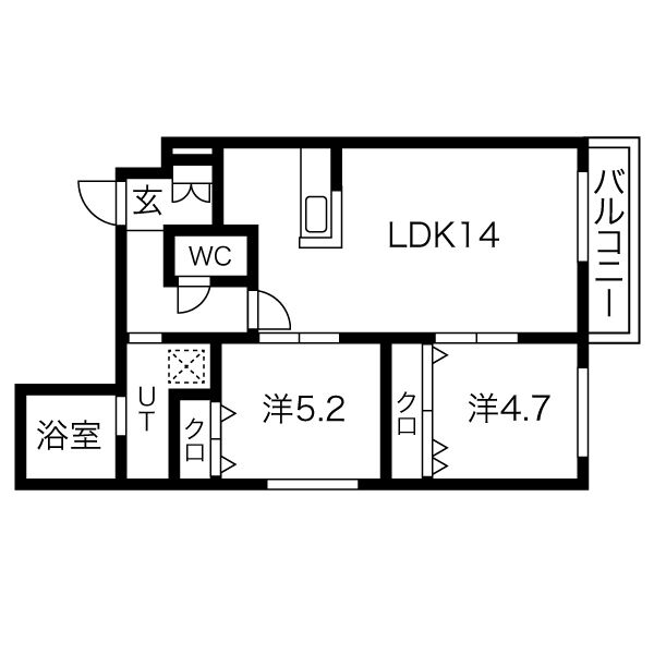 Ｐｏｍｍｅｒａｉｅ北円山の間取り