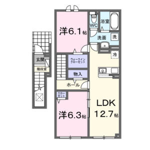 余市郡余市町黒川町のアパートの間取り