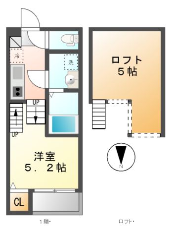 ハーモニーテラス二ツ橋の間取り