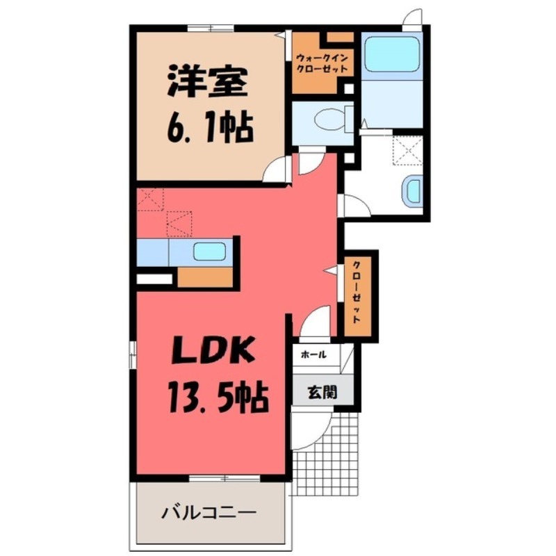 【ウエスト Mの間取り】