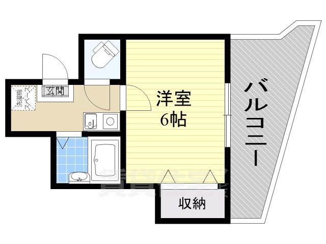 茨木市総持寺駅前町のマンションの間取り