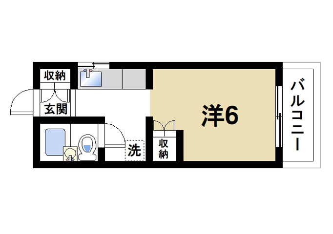 天理市別所町のマンションの間取り