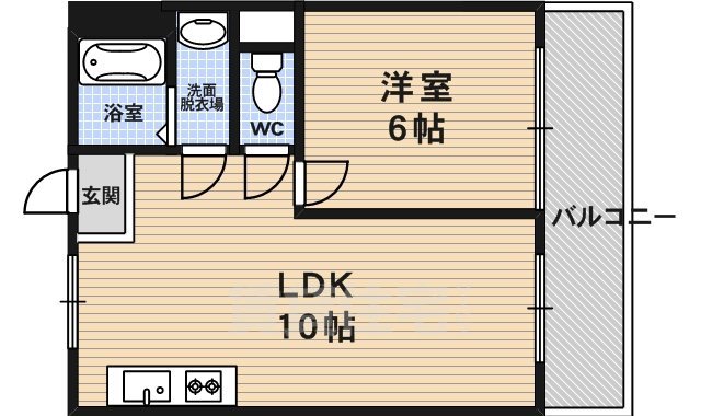 京都市北区平野鳥居前町のマンションの間取り