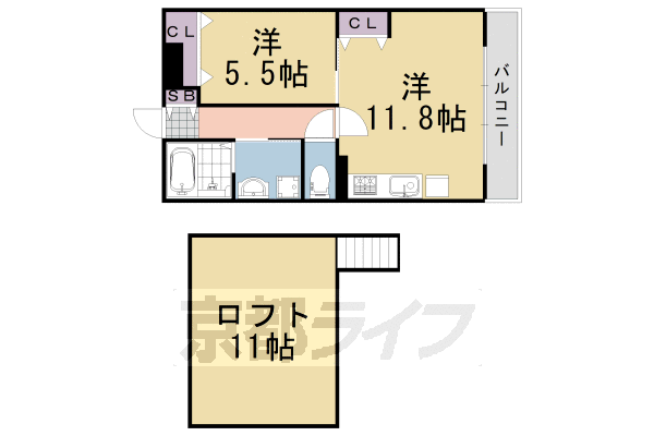 ボヌール桂の間取り