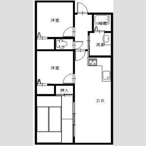 姫路市網干区高田のアパートの間取り