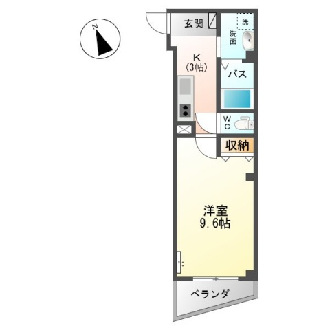 広島市中区羽衣町のマンションの間取り