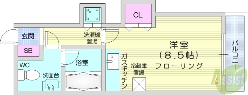 メープル北円山の間取り