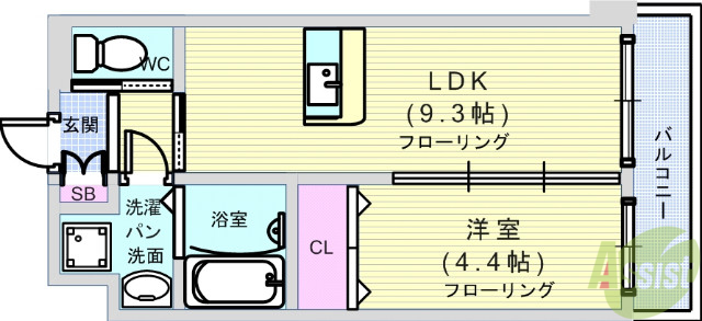 スプランディッド安土町の間取り