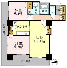 カスタリアタワー長堀橋の間取り