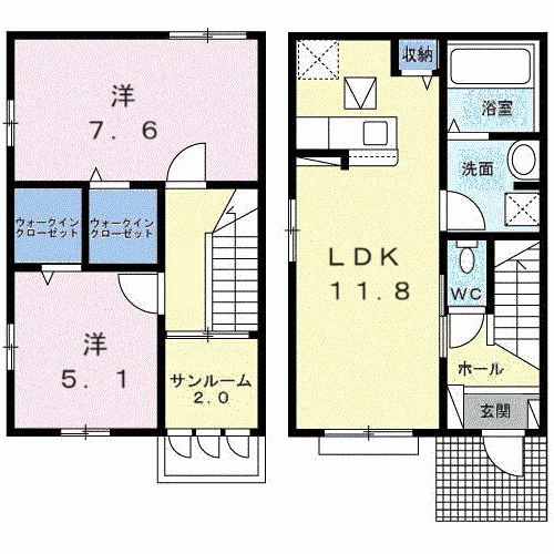 米田戸建てＡの間取り