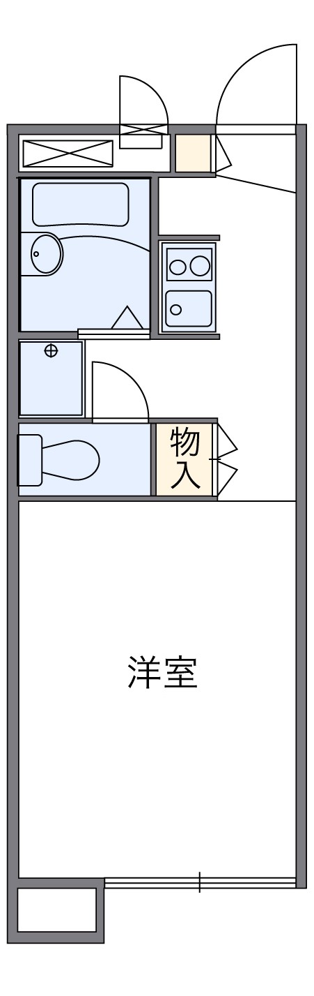 相模原市南区西大沼のアパートの間取り