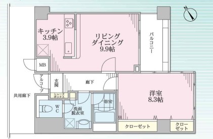 藤沢市鵠沼花沢町のマンションの間取り