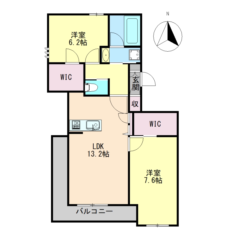 BEREO吉野本町の間取り