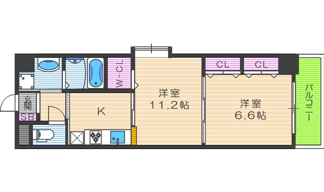 サクシード南森町の間取り