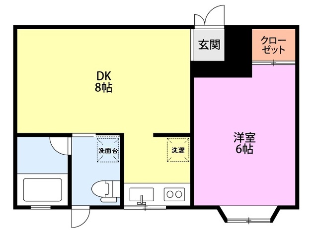 胎内市つつじが丘のアパートの間取り