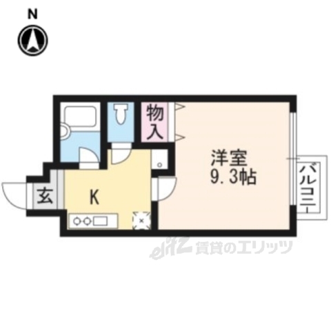 京都市中京区瓦之町のマンションの間取り