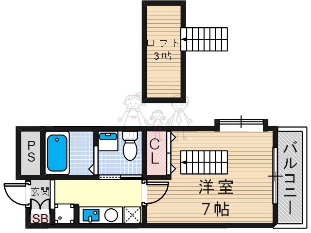 大阪市阿倍野区昭和町のマンションの間取り