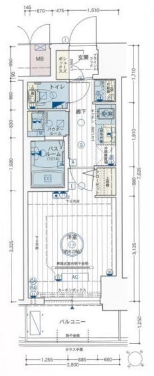 エステムコート神戸元町IIブリーズの間取り
