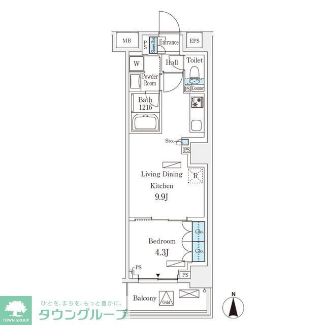 フロンティアレジデンス錦糸公園の間取り