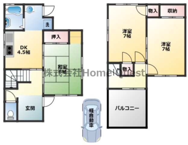 YER柏原戸建の間取り写真