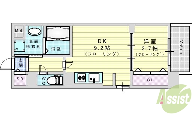 STOLZ KISHIBEの間取り写真