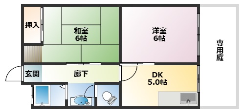 ヴィラ本山の間取り写真