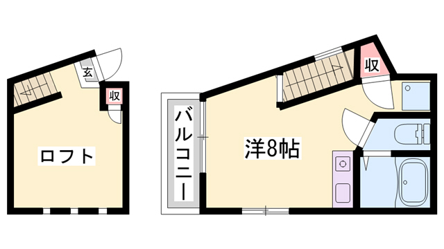 ベルフラワー岡町の間取り