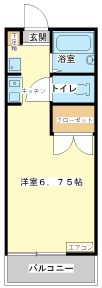 姫路市玉手のアパートの間取り