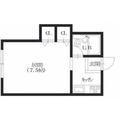 函館市時任町のアパートの間取り