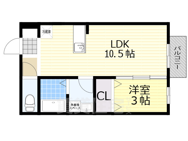 堺市堺区一条通のアパートの間取り