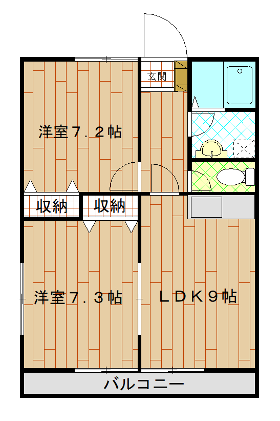 【ライオンズハイツ1号館の間取り】