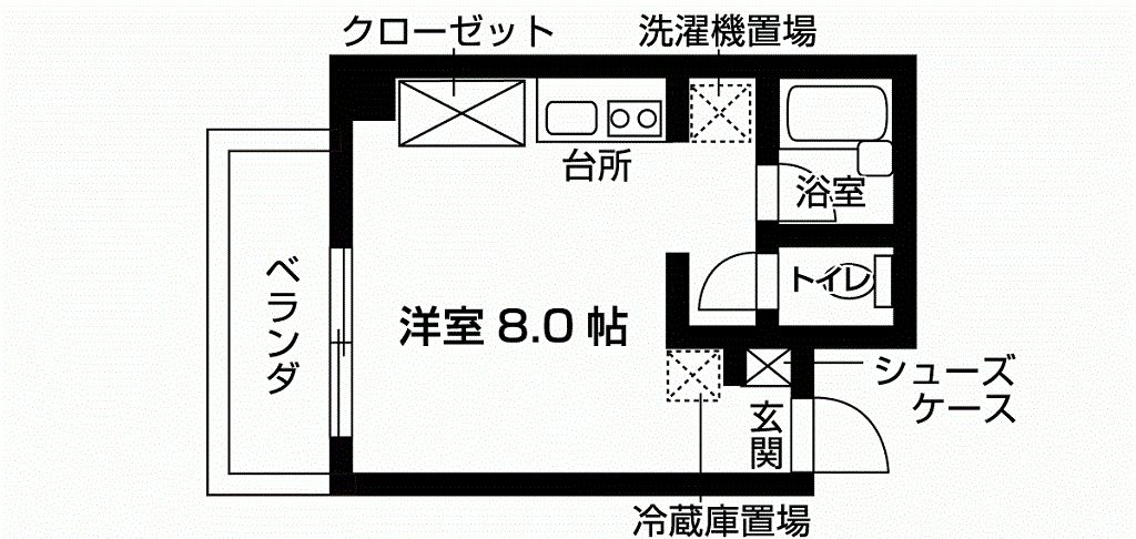 フェンテ本厚木の間取り