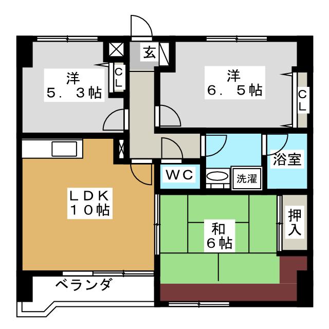 プラージュ長町の間取り