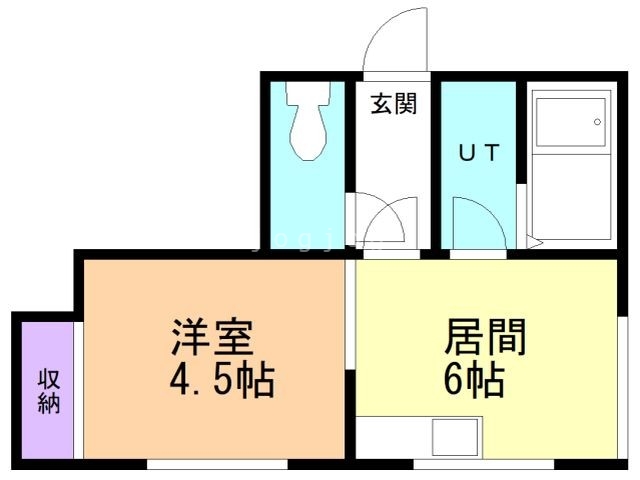 札幌市東区北四十四条東のマンションの間取り