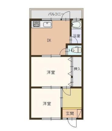 兵庫県神戸市垂水区高丸８（アパート）の賃貸物件の間取り