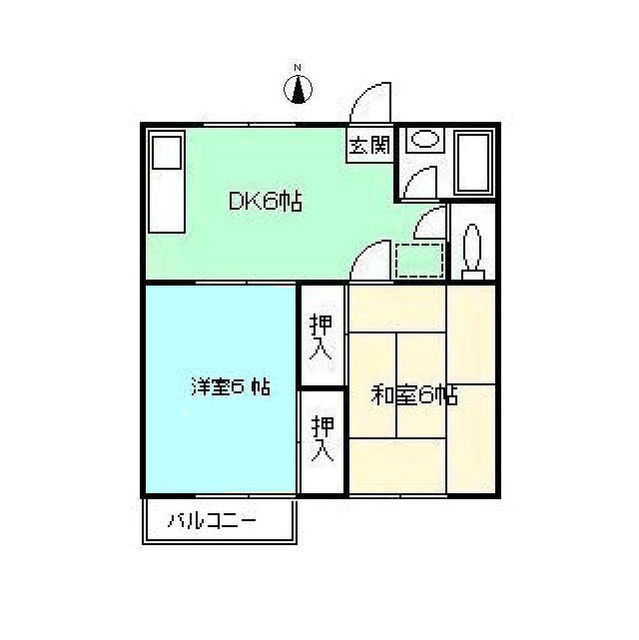 ハイツコシマエＢ棟の間取り