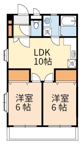 稲城市大丸のマンションの間取り