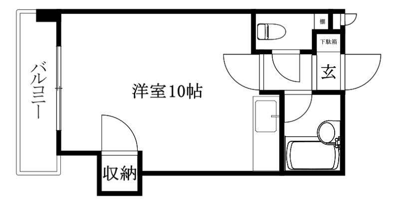 松山市三番町のマンションの間取り