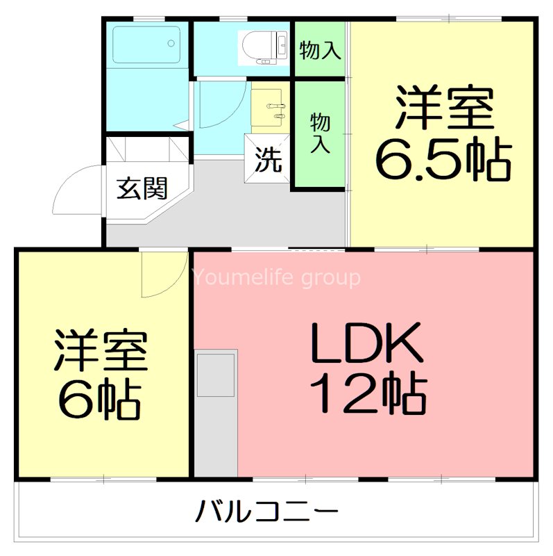 小田原市中里のマンションの間取り