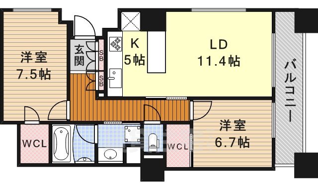 プライムメゾン御器所の間取り